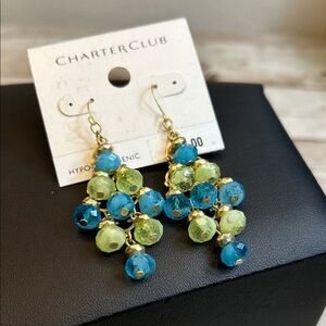 Charter Club Multicolor Beaded Dangle Earrings